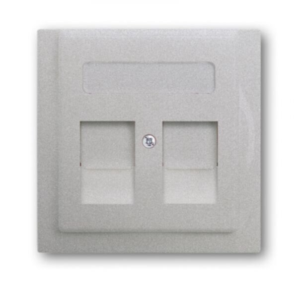Busch-Jaeger Busch-Jaeger Zentralplatte Mod-Jack 2-fach impuls 1800-783 alu-si Schraubbefestigung