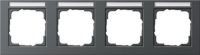 Gira Abdeckrahmen 4fach anthrazit waagerecht, bruchsi. 109423