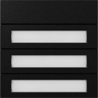GIRA 5533925 Ruftastenmodul 3fach System 106 Schwarz matt