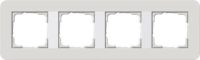Gira Abdeckrahmen 4fach Hellgrau/Reinweiß 0214411