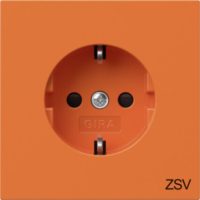 GIRA 4453709 SCHUKO-Steckd.SH ZSV Flächenschalter Orange