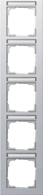 Gira Abdeckrahmen 5fach alu senkrecht,bruchsi. 111525