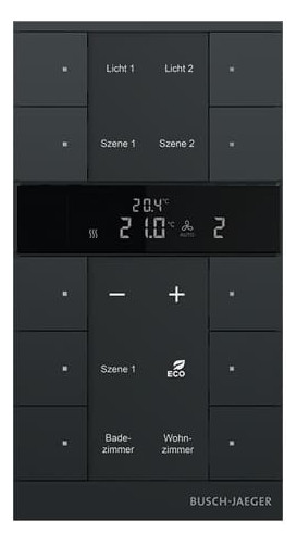 Busch-Jaeger Busch-Jaeger HVAC-Slave-Gerät 10-fach BE, schwarz/matt SBS/U10.0.11-885