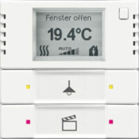 Busch-Jaeger Bedienelement 2/4-fach mit RTR, Studioweiß matt 6128/28-884