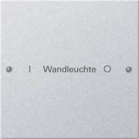 Gira Wippenset 1-fach beschr. Sys.55 F Alu 220126