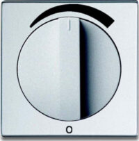 Busch-Jaeger Zentralscheibe Aluminium-Silber mit Drehgriff+Aufdr. 1740 DR/03-83