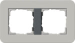 Gira Abdeckrahmen 2-fach Grau/Anthrazit 0212422
