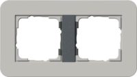 Gira Abdeckrahmen 2fach Grau/Anthrazit 0212422