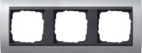 Gira Abdeckrahmen 3fach alu f.anth.ZL,bruchsich. 021306