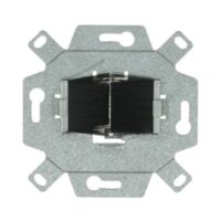 Busch-Jaeger Zentralplatte Mod-Jack 1-fach 0219/15 si Schraubbefestigung metallic
