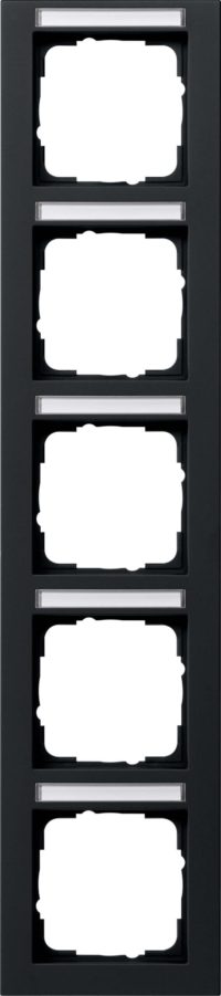 Gira Abdeckrahmen 5fach schwarz senkrecht BSF 111509