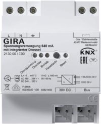Gira Spannungsversorgung 640 mA mit Drossel, für Gira One und KNX, 213000