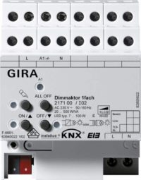 Gira Universal-Dimmaktor 1-fach, 500W KNX/EIB REG, 217100