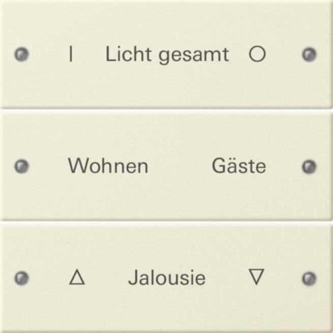 Gira Gira Wippenset 3-fach beschriftbar Sys 55 creinweiß 220301
