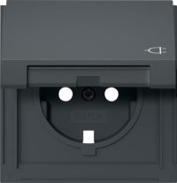 Bild vom Produkt: Gira Abd. SCHUKO-Steckdose KD Gira TX_44 Anthrazit 492267
