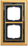 Busch-Jaeger Rahmen 2-fach ms/poliert Dekor anthrazit 1722-833