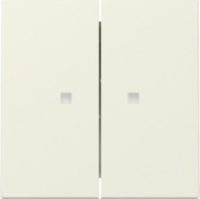 GIRA 363101 Wippe 2fach Kontrollfenster System 55 Cremeweiß glänzend