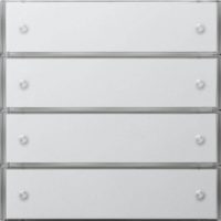 Gira KNX Tastsensor 3 Komfort 4-fach, reinweiß glänzend, 2034112