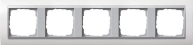 Gira Gira Abdeckrahmen 5f.reinweiß m.alu.ZL, Event 021571