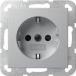 Gira 438326 SCHUKO-SteckdoseSH ohne Kr SRK System 55 F Aluminium