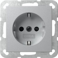 GIRA 438326 SCHUKO-Steckd.SH o.Kr.SRK System 55 F Alu