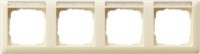 Gira Rahmen 4f.cremeweiß-glänzend m. Schriftfeld 109401