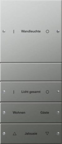 Gira Wippenset 4-fach beschr. Sys 55 eds 2134602