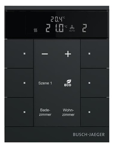 Busch-Jaeger Busch-Jaeger HVAC-Slave-Gerät 6-fach, BE, schwarz, matt SBS/U6.0.11-885