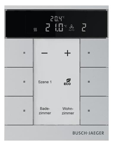 Busch-Jaeger Busch-Jaeger HVAC-Slave-Gerät 6-fach, BE, Aluminium-Silber SBS/U6.0.11-83
