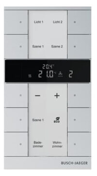 Busch-Jaeger HVAC-Slave-Gerät 10-fach, BE, Aluminium-Silber SBS/U10.0.11-83