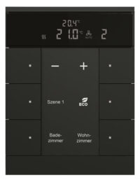 Busch-Jaeger HVAC-Gerät 6-fach, BE, schwarz, matt SBR/U6.0.11-885