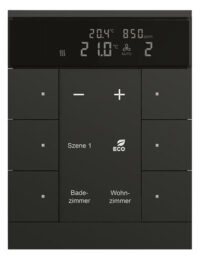 Busch-Jaeger HVAC/CO2-Gerät 6-fach, BE, schwarz, matt SBC/U6.0.11-885