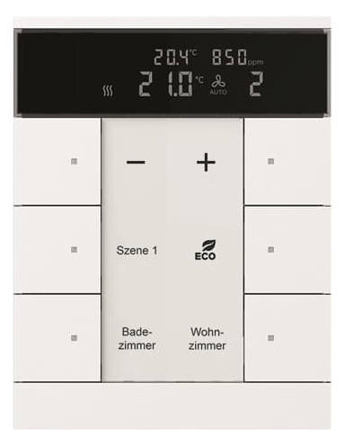 Busch-Jaeger Busch-Jaeger HVAC/CO2-Gerät 6-fach, BE, studio/weiß SBC/U6.0.11-884