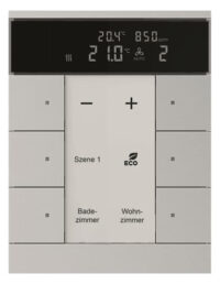 Busch-Jaeger HVAC/CO2-Gerät 6-fach, BE, Aluminium-Silber SBC/U6.0.11-83