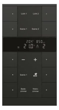 Busch-Jaeger HVAC/CO2-Gerät 10-fach, BE, schwarz, matt SBC/U10.0.11-885