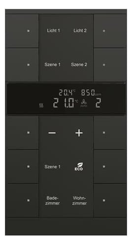 Busch-Jaeger Busch-Jaeger HVAC/CO2-Gerät 10-fach, BE, schwarz, matt SBC/U10.0.11-885