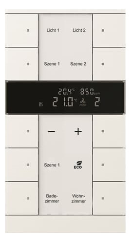 Busch-Jaeger Busch-Jaeger HVAC/CO2-Gerät 10-fach, BE, studio/weiß SBC/U10.0.11-884