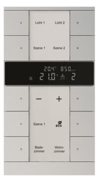 Busch-Jaeger HVAC/CO2-Gerät 10-fach, BE, Aluminium-Silber SBC/U10.0.11-83