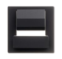 Busch-Jaeger Zentralscheibe schwarz/matt PowerDock USB 6477-885