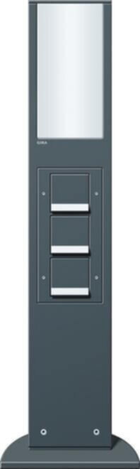 Gira Energiesäule mit Lichtelement und SCHUKO-Steckdosen, anthrazit, 134228