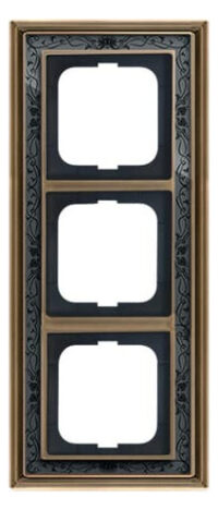 Busch-Jaeger Rahmen 3-fach ms/antik Dekor anthrazit 1723-843