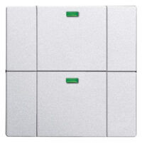 Busch-Jaeger Bedienelement 2-fach Aluminium-Silber 6732-83