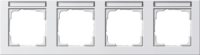 Gira Abdeckrahmen 4fach rws/matt waagerecht, bruchsi. 109422