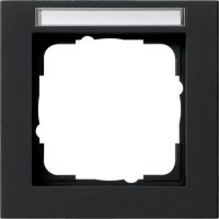 Gira Abdeckrahmen 1fach schwarz m.Beschriftungsfeld 109109