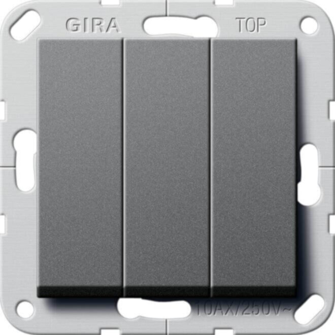 Gira Gira Wippschalter Ein Aus 3-fach anthrazit 283028