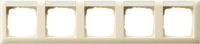 Gira Abdeckrahmen 5-f.cw gl Schriftf. waagerecht 109501