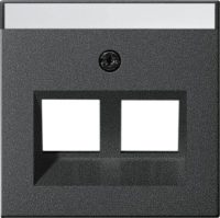 Gira Abdeckung Modular Jack 30Grd 2fach anthrazit 264028