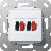 Gira Lautsprecher Anschluss 2fach reinweiß 569303