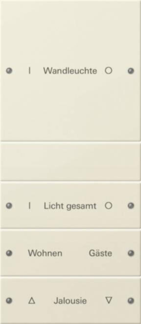 Gira Gira Wippenset 4-fach beschriftbar Sys 55 creinweiß 220401