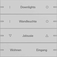 Gira Wippenset 4-fach Tastsens.4 TS4 Grau 5034915